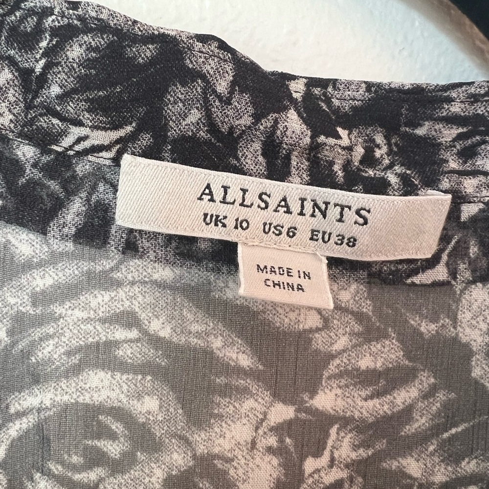 All Saints ELEY ROSEY DRESS Size 6 - Picture 6 of 8